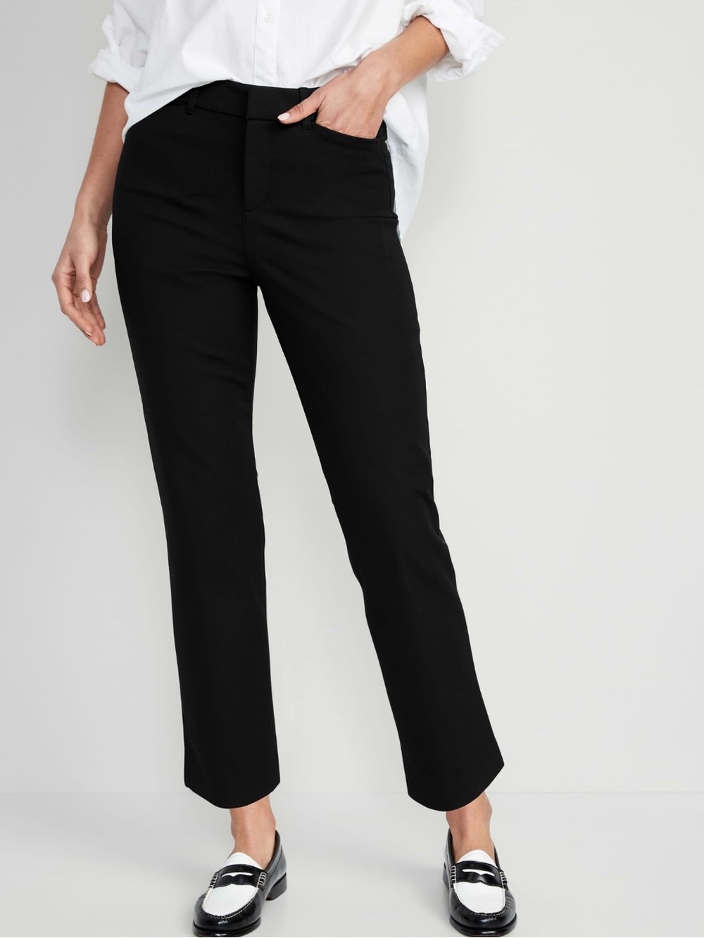 Old Navy Black Straight-Leg Women's Pants